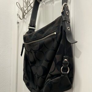 Vintage black coach bag hobo